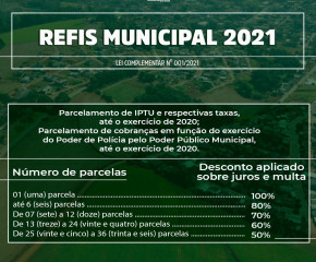 PREFEITURA DE VERÊ PUBLICA REFIS 2021 COM PARCELAMENTO EM ATÉ 36 VEZES