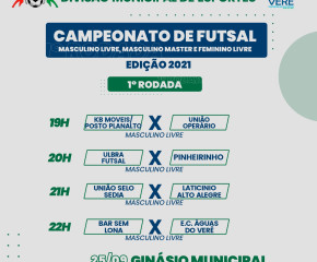 Municipal de Futsal começa neste sábado