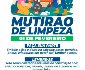 VERÊ FARÁ MUTIRÃO DE LIMPEZA CONTRA A DENGUE